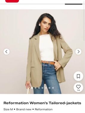 NWT Reformation Classic Relaxed Blazer -